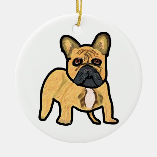 French Bulldog Keramisch Ornament (Voorkant)