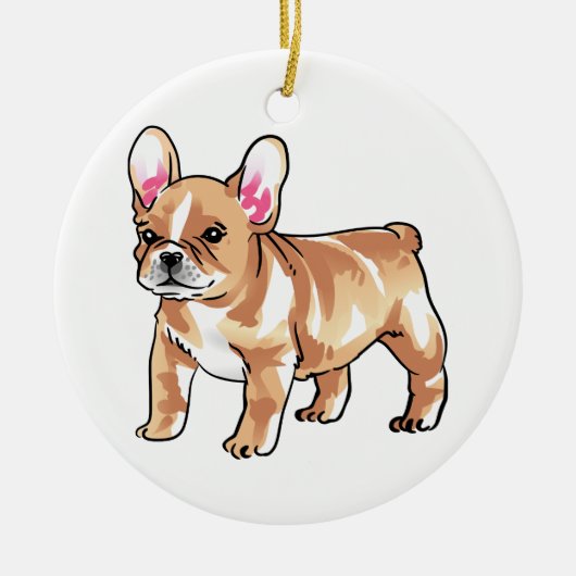 French Bulldog Keramisch Ornament (Voorkant)