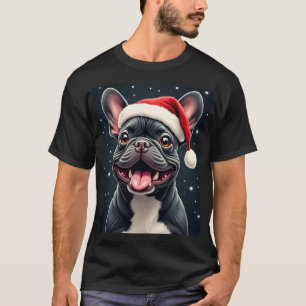 French Bulldog Kerstmis T-shirt met lange mouwen