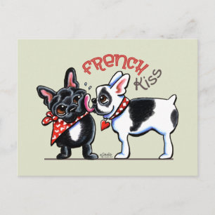 French Bulldog Kiss Briefkaart