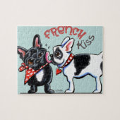 French Bulldog Kiss Legpuzzel (Horizontaal)