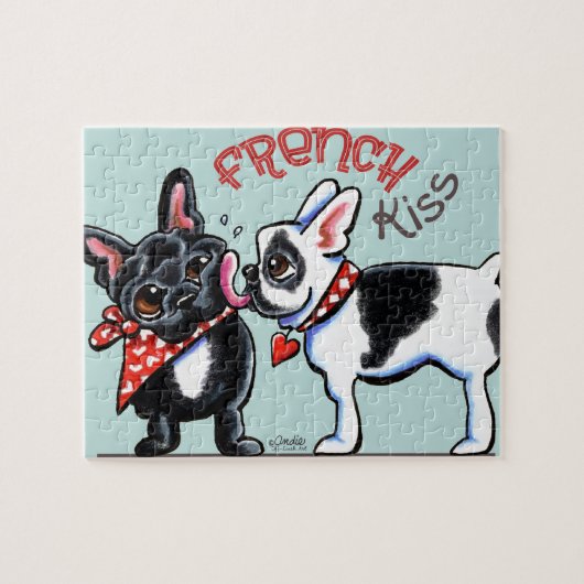 French Bulldog Kiss Legpuzzel (Horizontaal)