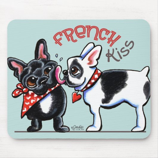 French Bulldog Kiss Muismat (Voorkant)
