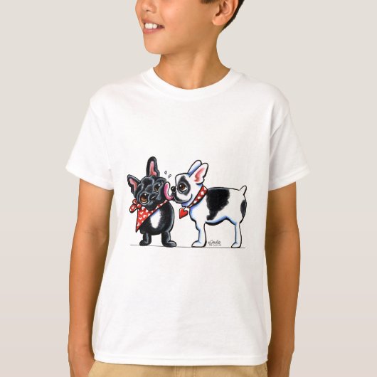French Bulldog Kiss T-shirt (Voorkant)