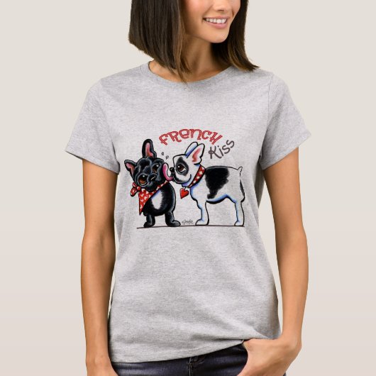 French Bulldog Kiss T-shirt (Voorkant)