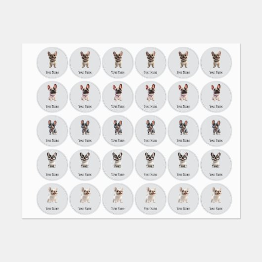 French Bulldog Labels (Vel)