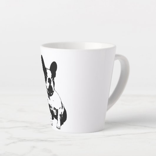 French Bulldog Latte Mok (Rechterhoek)