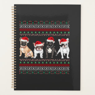 French Bulldog lelijke kersttrui essentiële T- Planner
