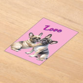 French Bulldog Liebe französische Bulldogge  Acryl Uitnodigingen (Laagn)