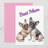 French Bulldog Liebe französische Bulldogge  Bedankkaart (Voorkant / Achterkant)