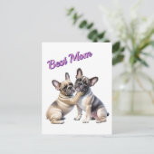 French Bulldog Liebe französische Bulldogge  Briefkaart (Staand voorkant)