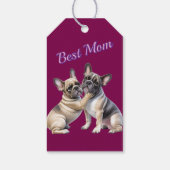 French Bulldog Liebe französische Bulldogge Cadeaulabel (Achterkant)