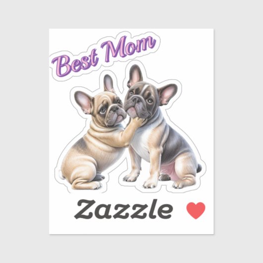 French Bulldog Liebe französische Bulldogge Sticker (Vel)