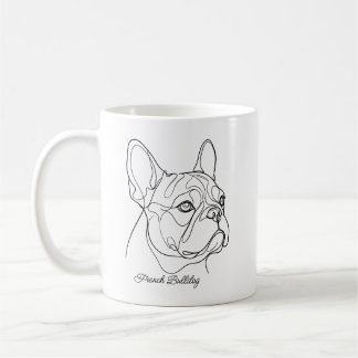 French Bulldog Line Drawing Custom Pet Name Koffiemok