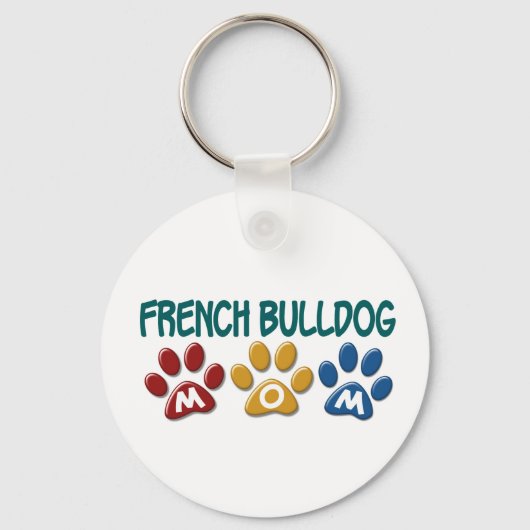 FRENCH BULLDOG mam Paw Print 1 Sleutelhanger (Voorkant)