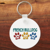 FRENCH BULLDOG mam Paw Print 1 Sleutelhanger (Voorkant)