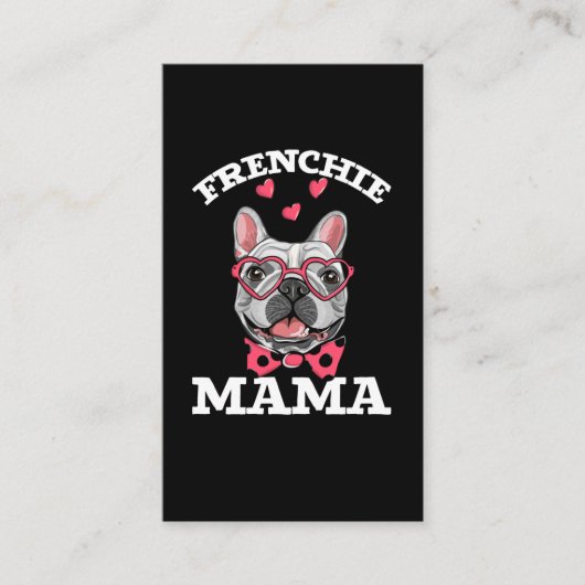 French Bulldog Mama Funny Frenchie mama Visitekaartje (Voorkant)