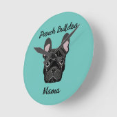 French Bulldog Mama Ronde Klok (Hoek)