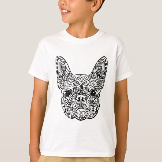 French Bulldog Mandala T-shirt (Voorkant)