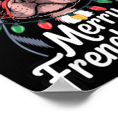 French Bulldog Merry Frenchiemas Santa Hat Christm Poster (Hoek)