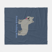 French Bulldog Mom Fleece Deken (Voorkant (Horizontaal))