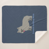 French Bulldog Mom Sherpa Deken (Voorkant (horizontaal))