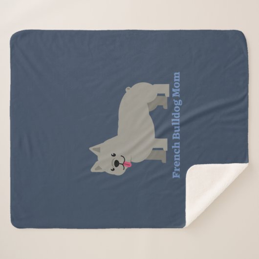 French Bulldog Mom Sherpa Deken (Voorkant (horizontaal))