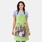 French Bulldog Musikband Französische Bulldoggen Schort (Gedragen)