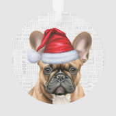 French Bulldog Name and Photo Holiday Christmas Ornament (achterkant)