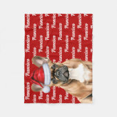 French Bulldog Name Christmas Holiday Fleece Deken (Voorkant)