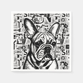 French Bulldog Napkins Servet