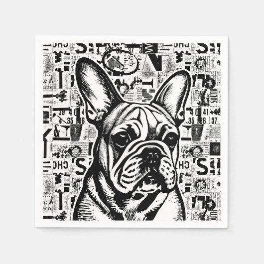 French Bulldog Napkins Servet (Voorkant)