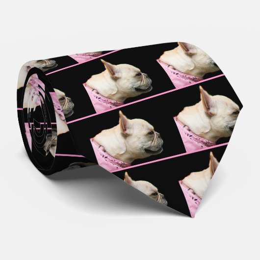 French Bulldog Necktie Stropdas (Opgerold)