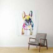 French Bulldog Original Watercolor Hand Drawing Wandkleed (In situ)