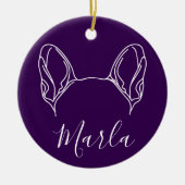 French Bulldog Ornament (Paw Prints) (Voorkant)