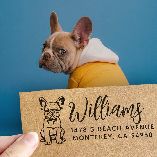 French Bulldog Owner Return Address Dog Owner Rubberstempel