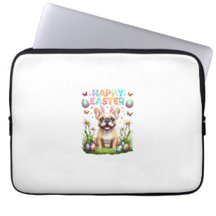 French Bulldog Pasen Shirt Grappige Frenchie Konij Laptop Sleeve