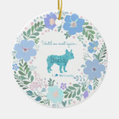 French Bulldog Pastel Blue Custom Photo Memorial Keramisch Ornament (Voorkant)