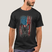 French Bulldog Patriotic USA Flag Design for Frenc T-shirt (Voorkant)