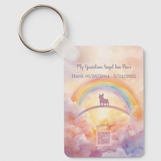 French Bulldog Pet Loss Keychain – Custom (Voorkant)