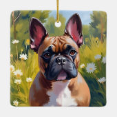 French Bulldog | Pet Painting Dog Art Keramisch Ornament (Achterkant)