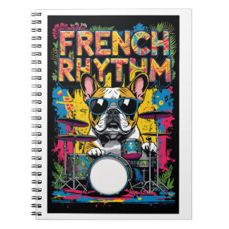 French Bulldog Playing Drums Notitieboek
