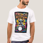 French Bulldog Playing Drums T-shirt (Voorkant)