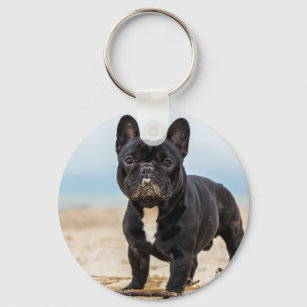 French Bulldog Playing in the Sand Sleutelhanger