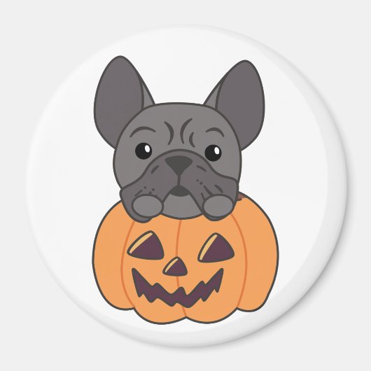 French Bulldog Pumpkin Sweet Dogs Happy Halloween Magneet (Voorkant)