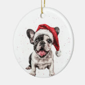 French Bulldog Puppy Dog Christmas Personalized Keramisch Ornament (Links)