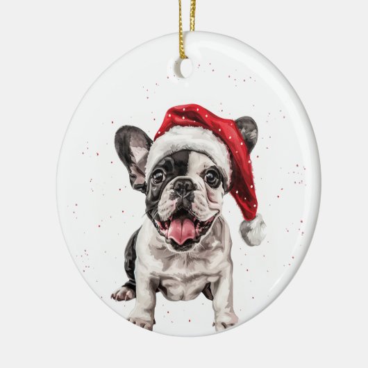 French Bulldog Puppy Dog Christmas Personalized Keramisch Ornament (Links)