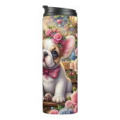 French Bulldog Puppy Rose Garden Wrap Thermosbeker (Geroteerd rechts)