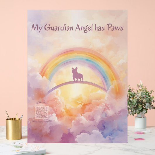 French Bulldog Rainbow Bridge Acrylic Sign Acryl Bord (Huwelijk)