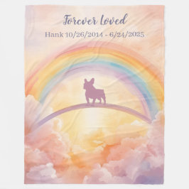 French Bulldog Rainbow Bridge Memorial Fleece